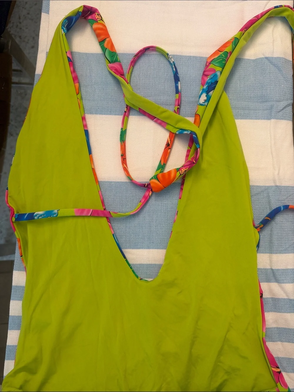 Frankie’s Bikinis Paulina Floral Halter One Piece Swimsuit